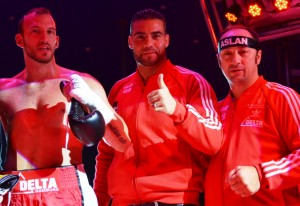 Mario Daser, Manuel Charr und Bülent Baser / Foto: EC Boxing