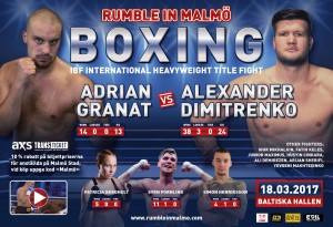 EC Boxing-Plakat für Malmö 18.03.17