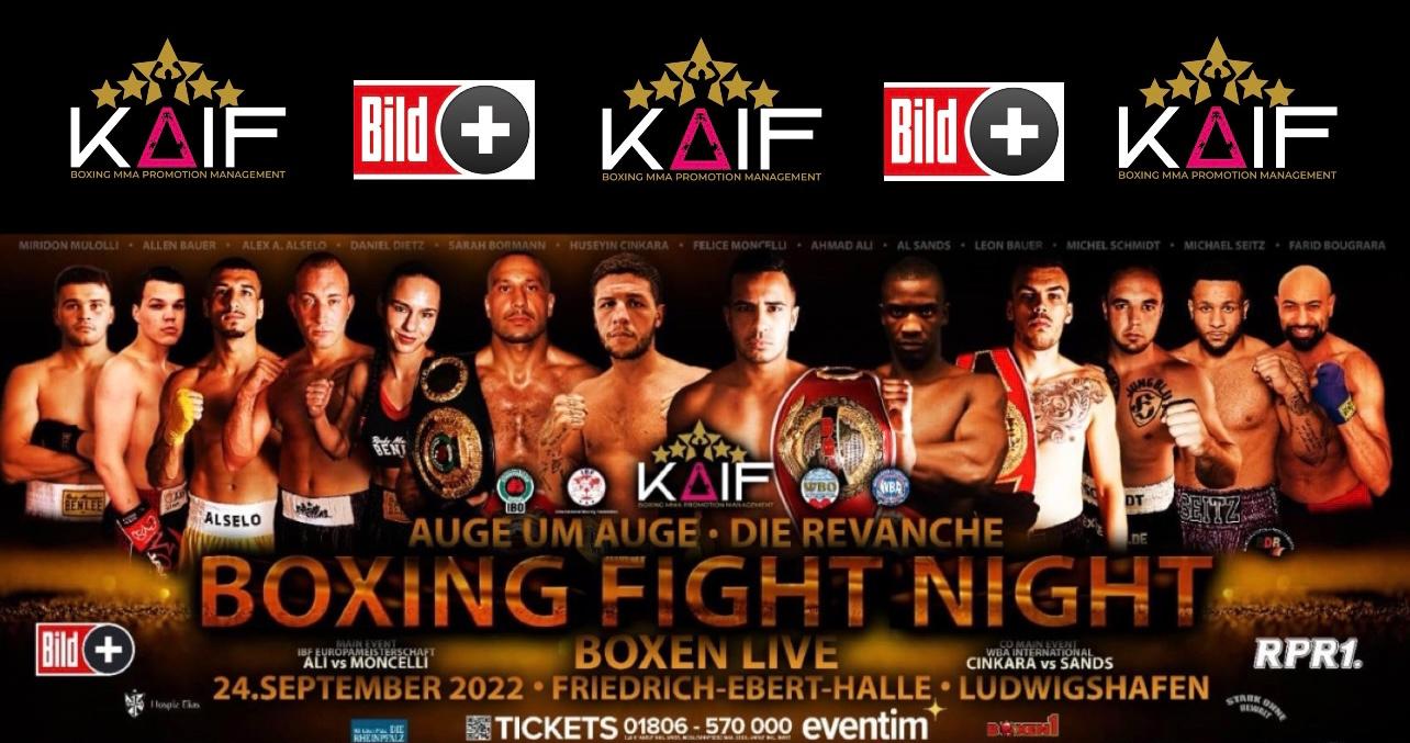 Am Samstag Große KAIF Boxing Fight-Night in Ludwigshafen